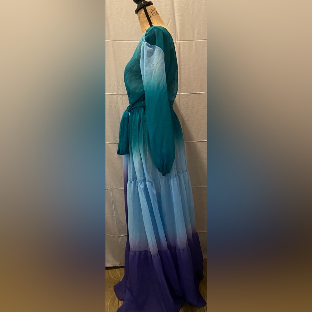 Multicolored beautiful sheer dress